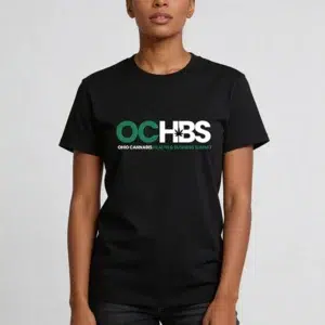 Black T-Shirt with White & Green OCHBS